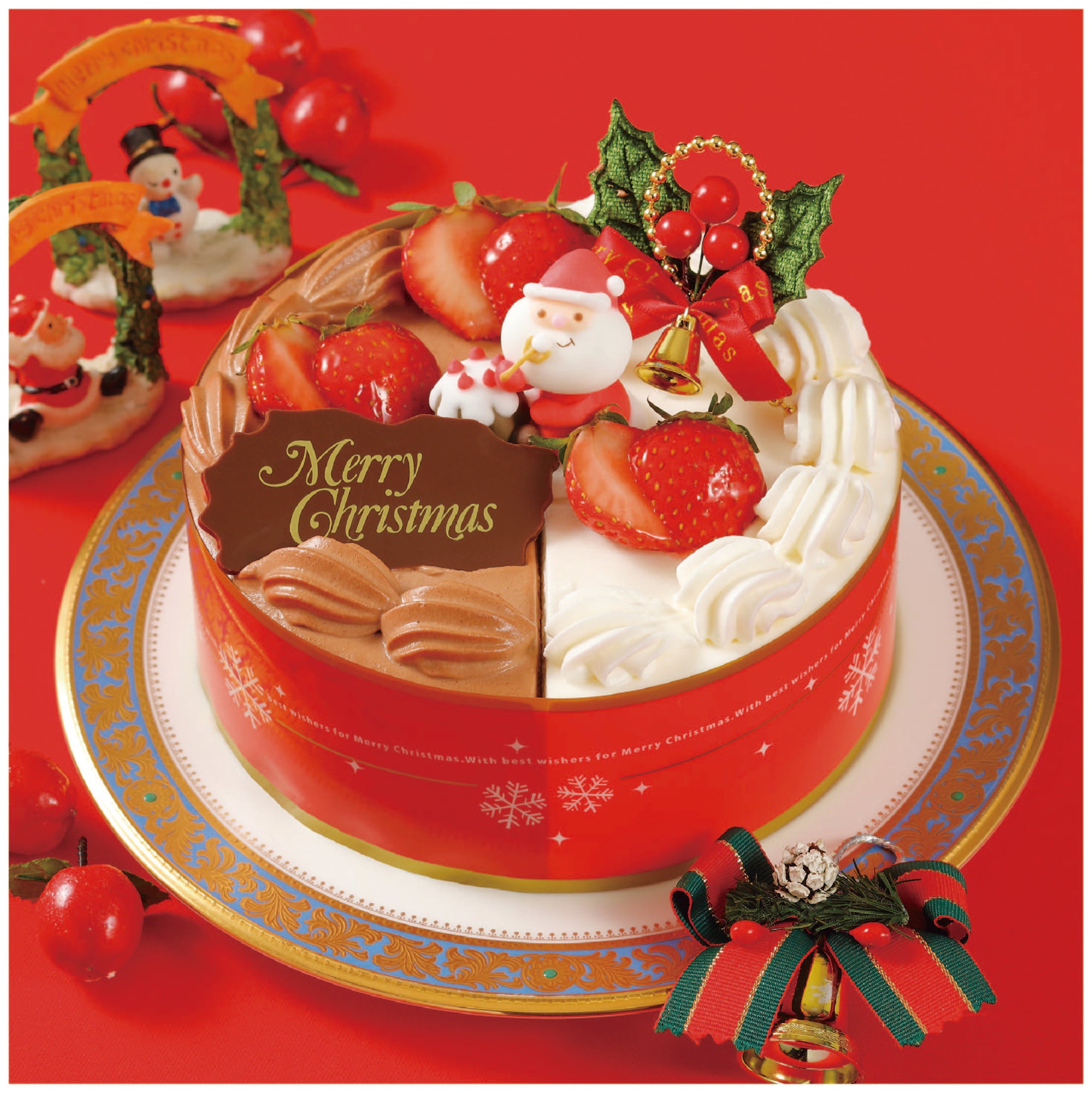 浜幸　 よくばりサンタのクリスマスケーキ【直径約 15 ㎝】
